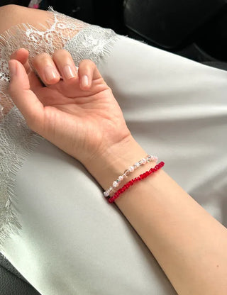 Homemade Round Bead Bracelet Transparent Handmade