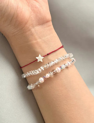 Homemade Round Bead Bracelet Transparent Handmade
