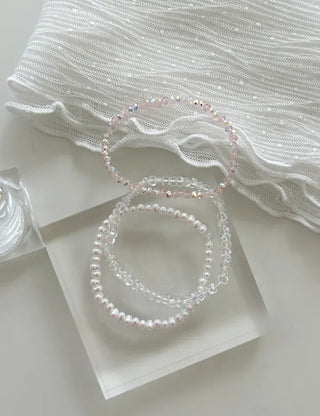 Homemade Round Bead Bracelet Transparent Handmade