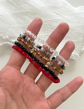 Homemade Round Bead Bracelet Transparent Handmade