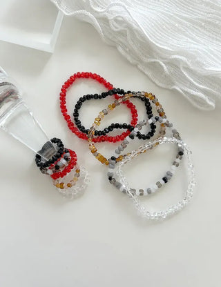 Homemade Round Bead Bracelet Transparent Handmade