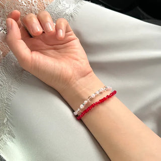 Homemade Round Bead Bracelet Transparent Handmade