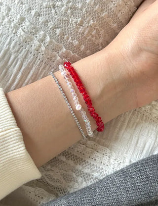 Homemade Round Bead Bracelet Transparent Handmade