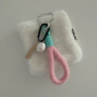 Custom sports badminton baseball bag keyring