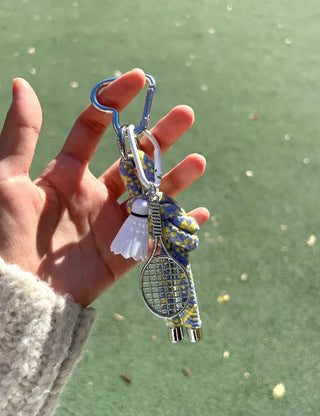 Custom sports badminton baseball bag keyring