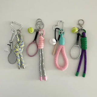 Custom sports badminton baseball bag keyring