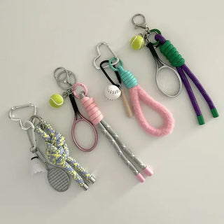 Custom sports badminton baseball bag keyring