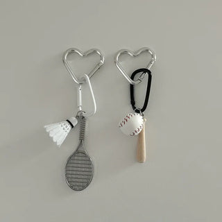 Custom sports badminton baseball bag keyring