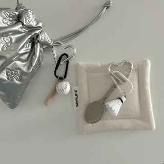 Custom sports badminton baseball bag keyring