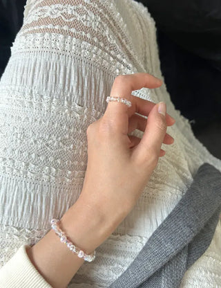 Handmade Round Beaded Ring, Handmade Beach Look