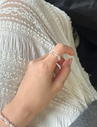 Handmade Round Beaded Ring, Handmade Beach Look