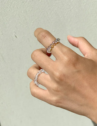 Handmade Round Beaded Ring, Handmade Beach Look