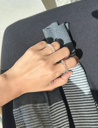 Handmade Round Beaded Ring, Handmade Beach Look