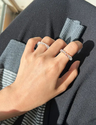 Handmade Round Beaded Ring, Handmade Beach Look