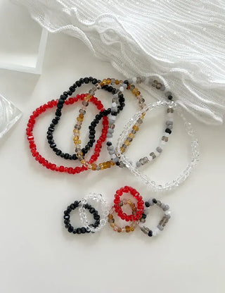 Handmade Round Beaded Ring, Handmade Beach Look