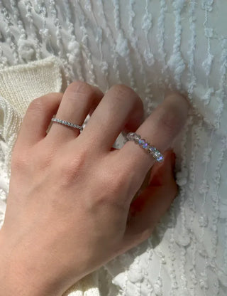 Aurora Handmade Beaded Ring Mirror Ball Handmade Beach Look