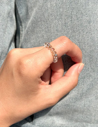 Aurora Handmade Beaded Ring Mirror Ball Handmade Beach Look
