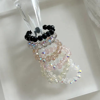 Aurora Handmade Beaded Ring Mirror Ball Handmade Beach Look