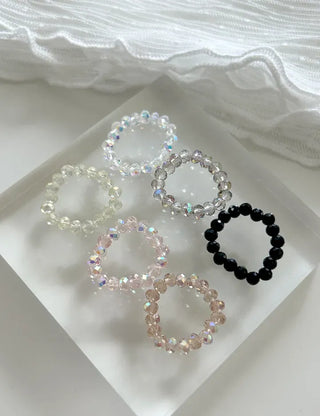 Aurora Handmade Beaded Ring Mirror Ball Handmade Beach Look