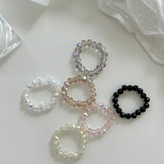 Aurora Handmade Beaded Ring Mirror Ball Handmade Beach Look
