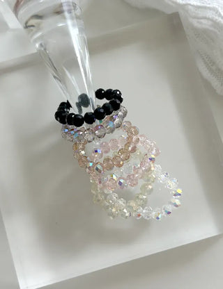 Aurora Handmade Beaded Ring Mirror Ball Handmade Beach Look
