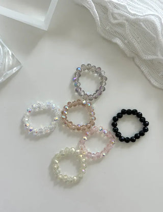 Aurora Handmade Beaded Ring Mirror Ball Handmade Beach Look