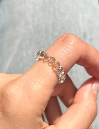 Aurora Handmade Beaded Ring Mirror Ball Handmade Beach Look