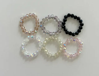 Aurora Handmade Beaded Ring Mirror Ball Handmade Beach Look