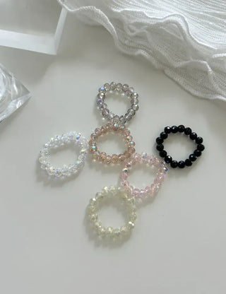 Aurora Handmade Beaded Ring Mirror Ball Handmade Beach Look