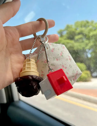 2 Types House Soap Clicker Keycap Bag Keyring