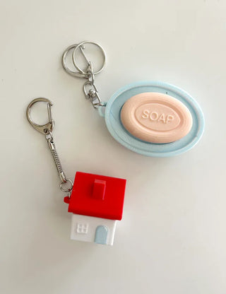 2 Types House Soap Clicker Keycap Bag Keyring