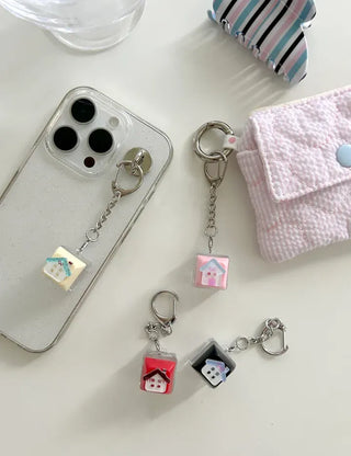 LED Gang House Keycap Keyholder Keyring