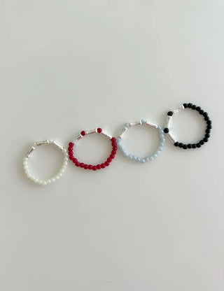 925 Silver Beaded Ring Vintage Layered Ring