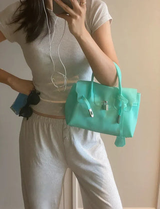 High Quality Jelly Tote Bag Blanc PVC Bag Crossbody Summer Medium