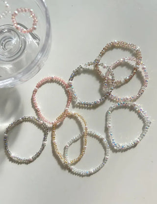 Made Pearl Bead Bracelet Aurora Transparent Summer Layered