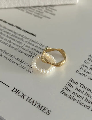 Surgical Bold Wave Fashion Layered Ring