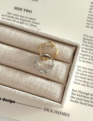 Surgical Bold Wave Fashion Layered Ring