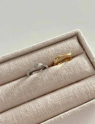 Surgical Bold Wave Fashion Layered Ring