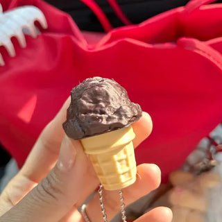 Ice cream clicker keyring keycap bag keyholder