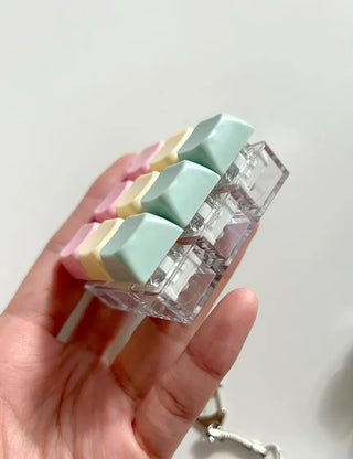 Pocket Pastel Keycap Keyring Clicker Keyholder