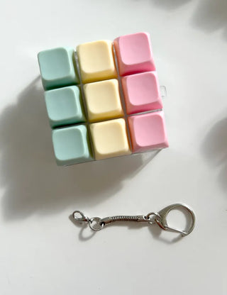 Pocket Pastel Keycap Keyring Clicker Keyholder