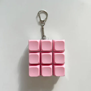Pocket Pastel Keycap Keyring Clicker Keyholder