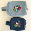 Authentic Snoopy Denim Tote Bag Pouch Mini Bag