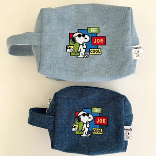 Authentic Snoopy Denim Tote Bag Pouch Mini Bag