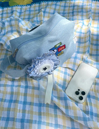 Authentic Snoopy Denim Tote Bag Pouch Mini Bag