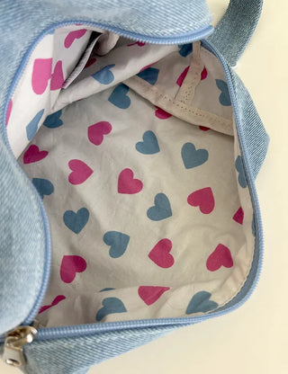 Authentic Snoopy Denim Tote Bag Pouch Mini Bag