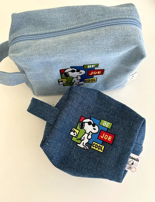 Authentic Snoopy Denim Tote Bag Pouch Mini Bag