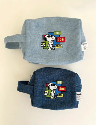 Authentic Snoopy Denim Tote Bag Pouch Mini Bag