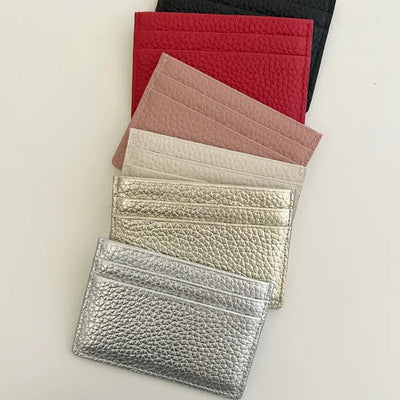 Cowhide card wallet case pocket couple wallet