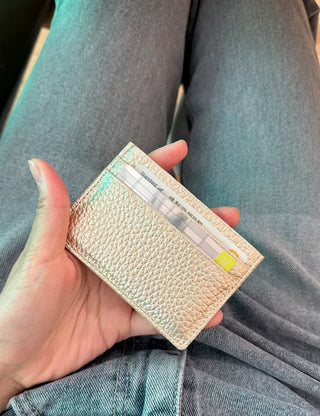 Cowhide card wallet case pocket couple wallet